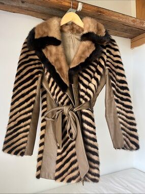Donald Brooks 1960’s Genuine Fur Mink/Leather Jacket- Small